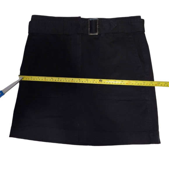 Loft  Belted  Mini  Pencil Skirt with Pockets  Women's Size 8  Black Casual - Picture 7 of 11